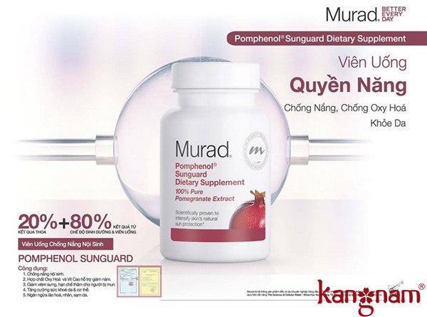 Thành phần của viên uống chống nắng Murad