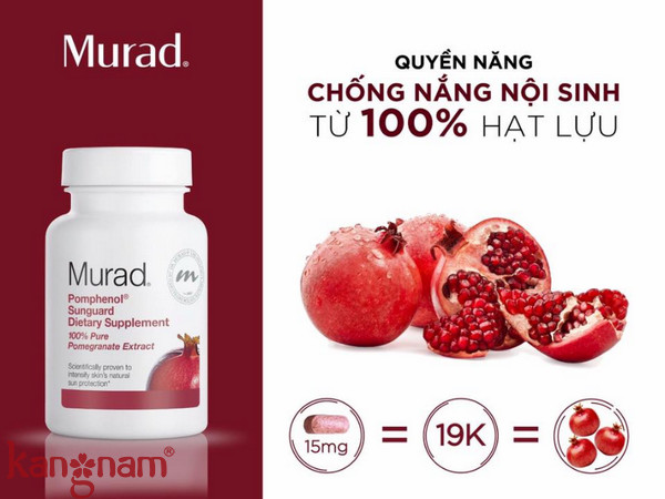 Thuốc uống chống nắng Murad review